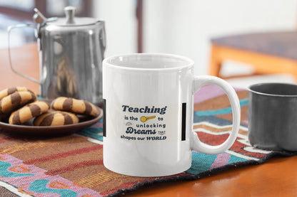 Teacher Coffee Mug, Black 11oz & 15oz, Great Gift for Educators, Inspirational Teacher Present, Classroom Tea Cup