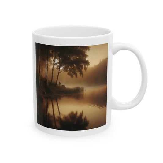 Ceramic Nature Mug for Coffee Lovers  Outdoor Inspired Coffee Cup, Rustic Gift for Hiking & Camping Enthusiasts