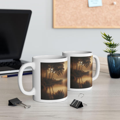 Ceramic Nature Mug for Coffee Lovers  Outdoor Inspired Coffee Cup, Rustic Gift for Hiking & Camping Enthusiasts