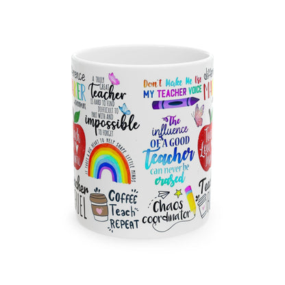 Ceramic Coffee Mug 11oz & 15oz  Chaos Coordinator Teacher Gift, Funny Educator Tea Cup, Unique Classroom Present