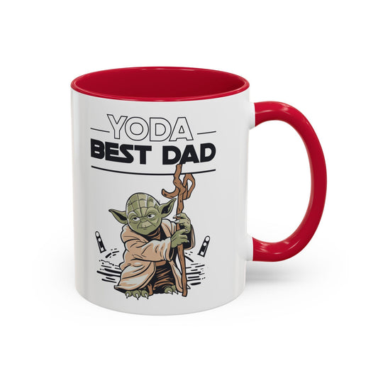 Yoda Dad Mug Colorful Star Wars Coffee Cup 11oz 15oz Retro Vintage Design Gift for Father's Day Birthday Christmas