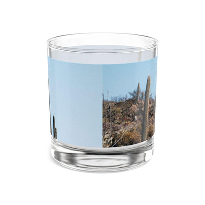 Saguaro Cactus Rocks Glass 10oz  Unique Southwestern Whiskey Glass, Desert Barware Gift for Him, Handmade Cocktail Glassware