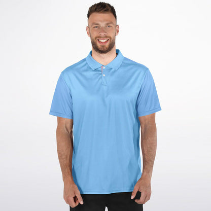 Blue Polo Shirt AOP All-Over Print Custom Casual Short Sleeve Top Stylish Summer Tee
