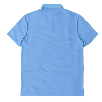 Blue Polo Shirt AOP All-Over Print Custom Casual Short Sleeve Top Stylish Summer Tee