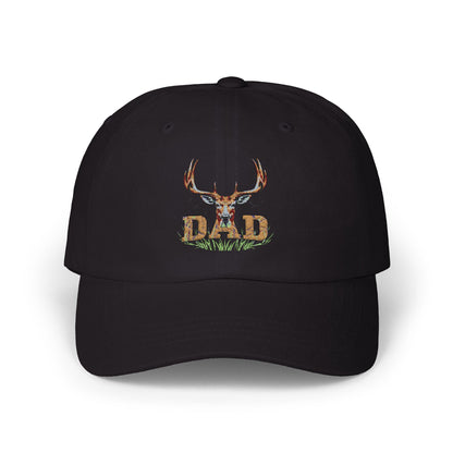Dad Cap with Antler Embroidery - Classic Adjustable Hat for Outdoor, Hunting & Casual Wear, Perfect Gift for Men and Nature Lovers