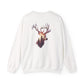 Elk Head Sweatshirt with Large Antlers Forest Background, Gift for Hunters  Nature Lovers, Unisex Heavy Blend Crewneck