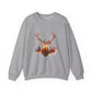 Elk Head Sweatshirt with Large Antlers Forest Background, Gift for Hunters  Nature Lovers, Unisex Heavy Blend Crewneck