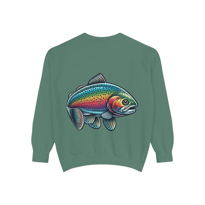 Colorful Rainbow Fish Unisex Sweatshirt, Eco-friendly Apparel, Casual Wear, Fishing Gift, Outdoor Lover's Fashion