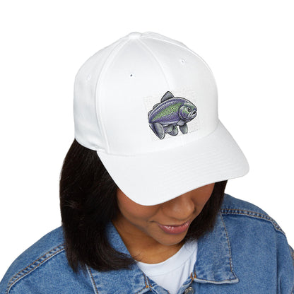 Embroidered Fishing Cap with Rainbow Trout Design, Stylish Fish Hat, Fisherman Gift & Summer Outdoor Gear