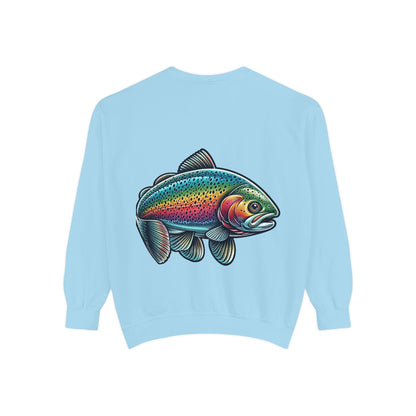 Colorful Rainbow Fish Unisex Sweatshirt, Eco-friendly Apparel, Casual Wear, Fishing Gift, Outdoor Lover's Fashion