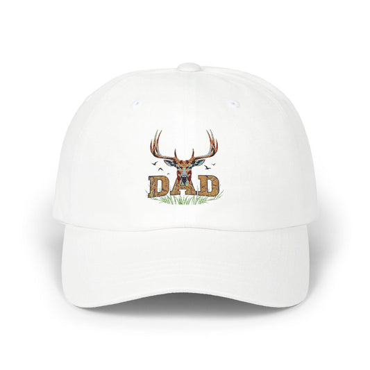 Dad Cap with Antler Embroidery - Classic Adjustable Hat for Outdoor, Hunting & Casual Wear, Perfect Gift for Men and Nature Lovers