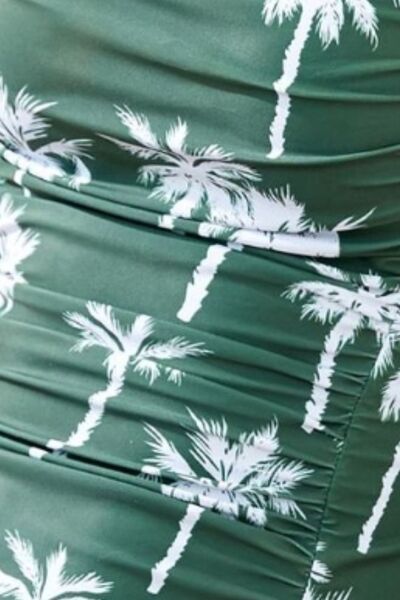 Printed Square Neck Wide Strap One-Piece Swimwear - Toddcraft