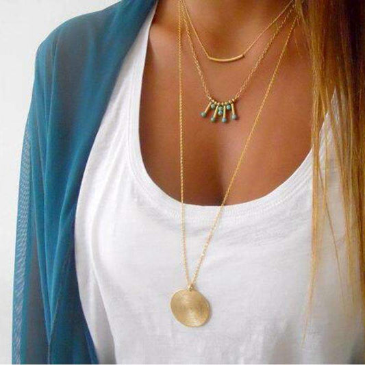 Turquoise Multilayer Necklace - Toddcraft