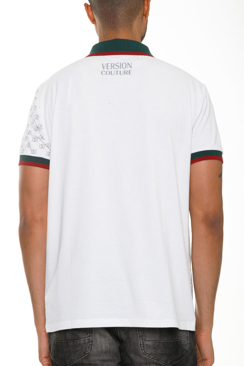 Italian Print Collared Polo Shirt - Toddcraft