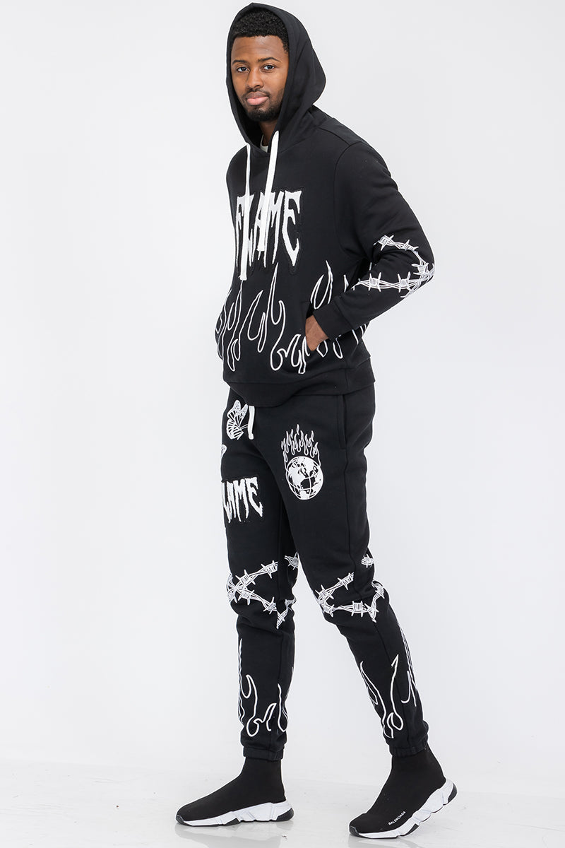Chenille Flame Sweat Suit - Toddcraft