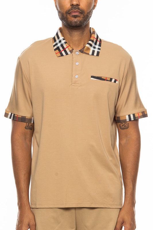 Checkered Detail Polo - Toddcraft