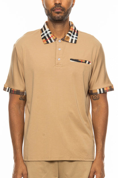 Checkered Detail Polo - Toddcraft
