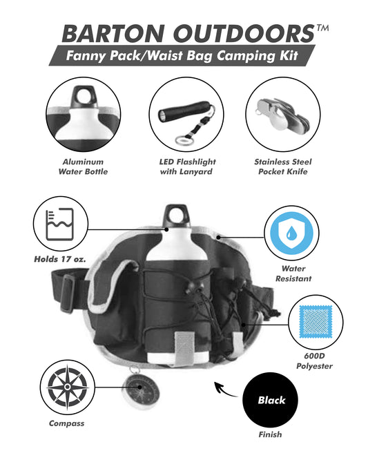 Camping Waist Bag Kit | Outdoor Gear | Travel Kit - Adventure Gear - Toddcraft