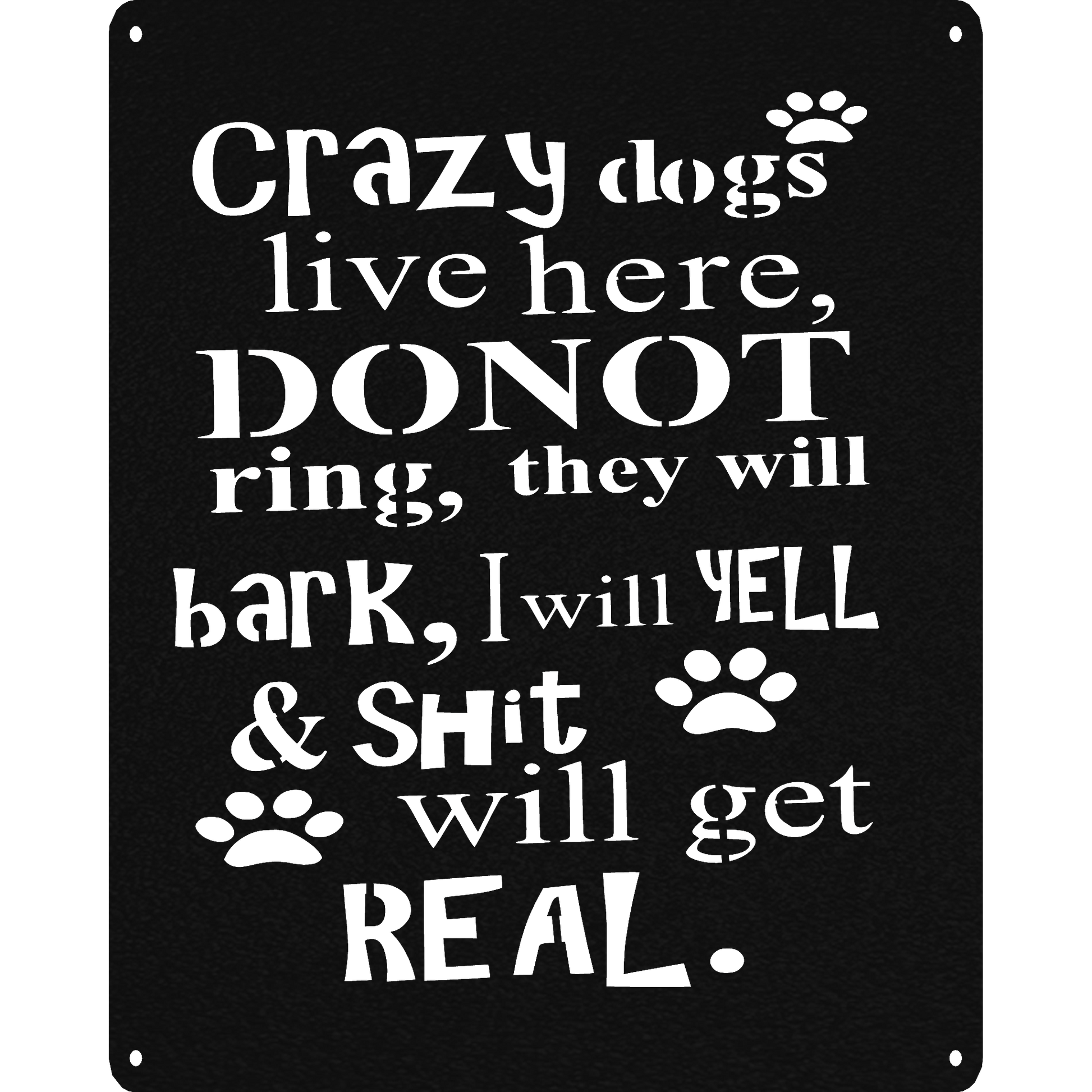 Crazy Dogs - Metal Wall Art - Toddcraft