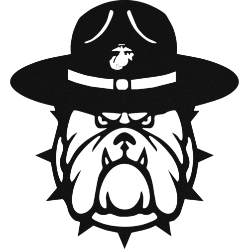 Military Bulldog - Metal Wall Art - Toddcraft