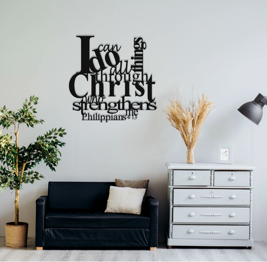 Philippians 4:13 - Metal Wall Art - Toddcraft