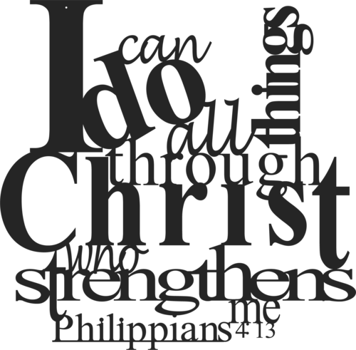 Philippians 4:13 - Metal Wall Art - Toddcraft