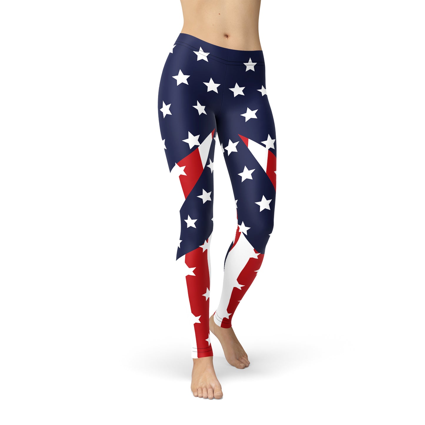 Womens American Flag Leggings - Toddcraft