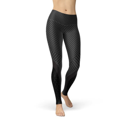 Womens Carbon Fiber Sports Leggings - Toddcraft