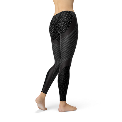 Womens Carbon Fiber Sports Leggings - Toddcraft