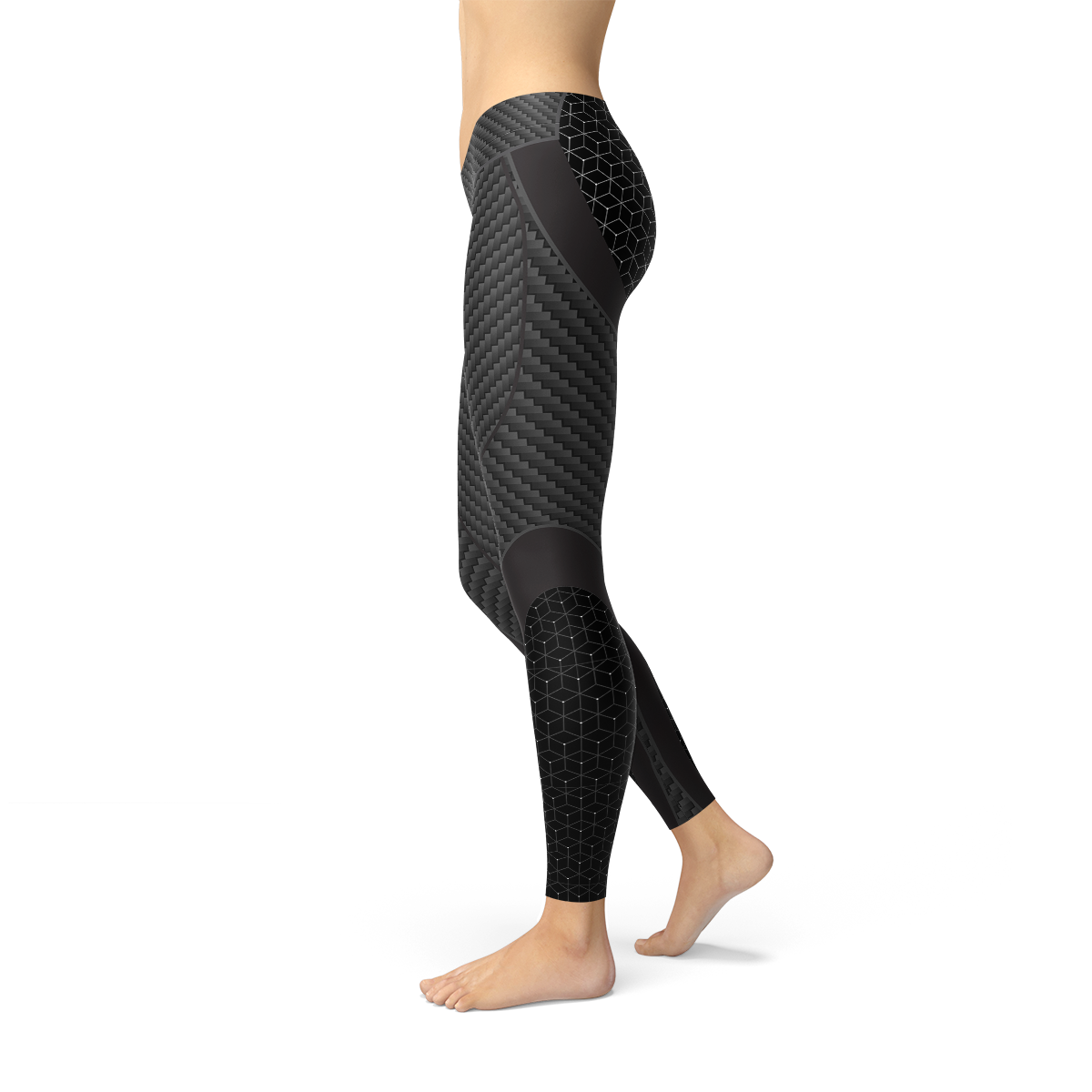 Womens Carbon Fiber Sports Leggings - Toddcraft