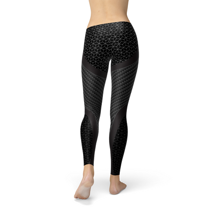 Womens Carbon Fiber Sports Leggings - Toddcraft