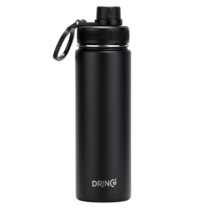 DRINCO® 22oz Stainless Steel Sport Water Bottle - Black - Toddcraft