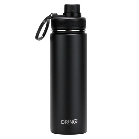 DRINCO® 22oz Stainless Steel Sport Water Bottle - Black - Toddcraft
