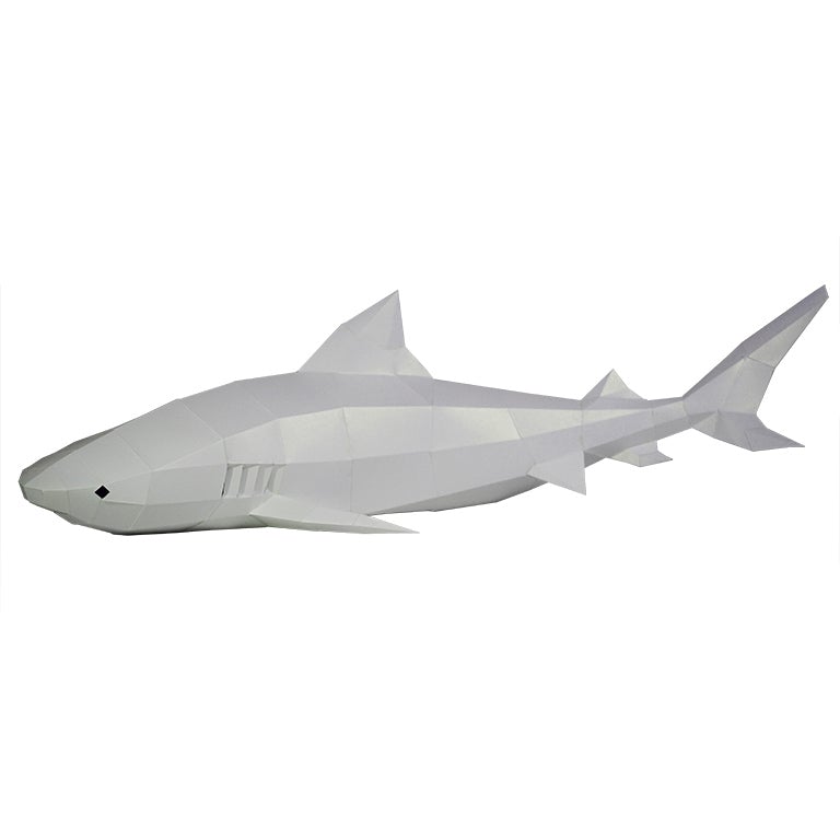 3D Shark Wall Art - DIY Papercraft Sculpture Decor