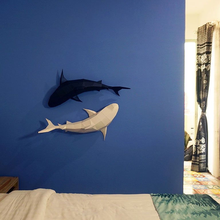 3D Shark Wall Art - DIY Papercraft Sculpture Decor