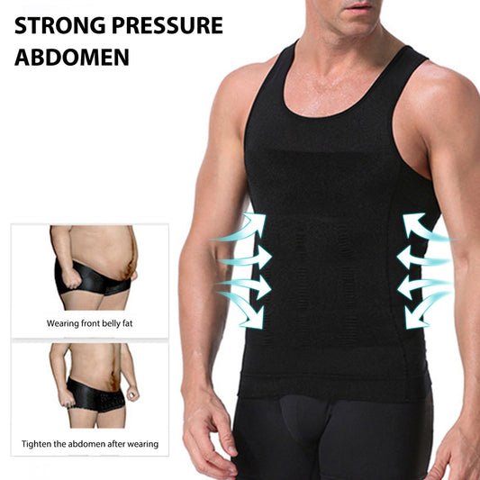 Aptoco Compression Shirt for Men Shapewear Vest Body Shaper Undershirt - Toddcraft