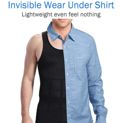Aptoco Compression Shirt for Men Shapewear Vest Body Shaper Undershirt - Toddcraft