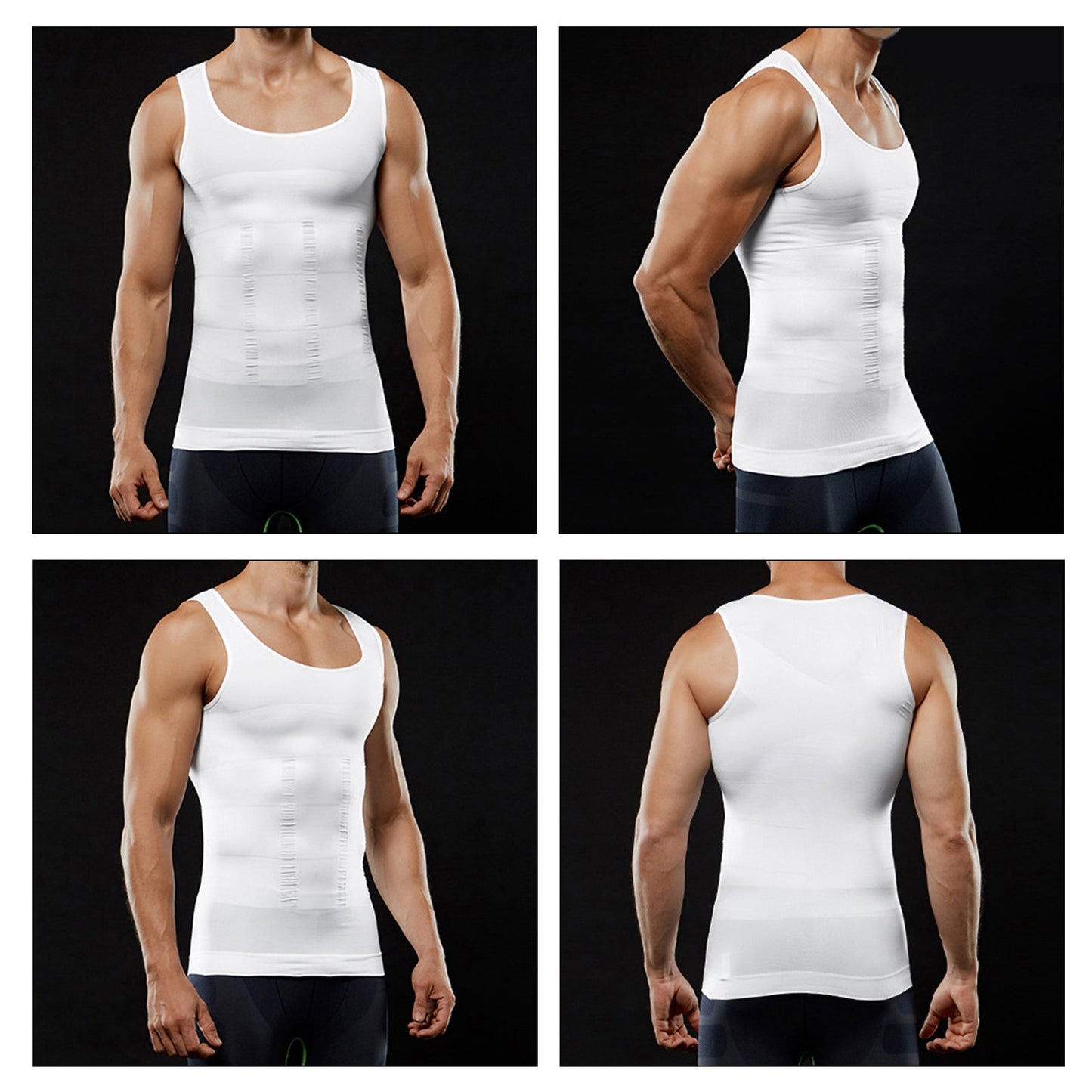Aptoco Compression Shirt for Men Shapewear Vest Body Shaper Undershirt - Toddcraft