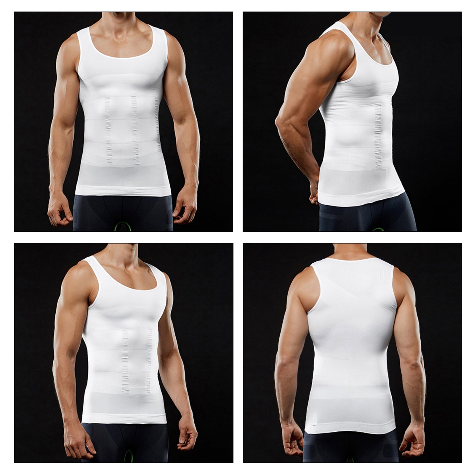 Aptoco Compression Shirt for Men Shapewear Vest Body Shaper Undershirt - Toddcraft