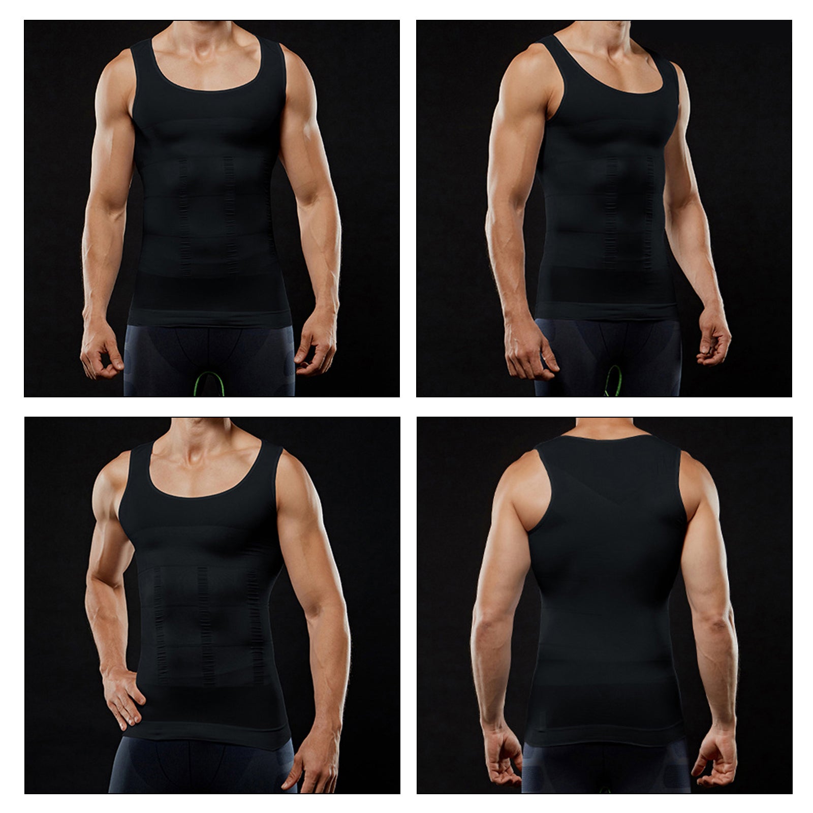 Aptoco Compression Shirt for Men Shapewear Vest Body Shaper Undershirt - Toddcraft