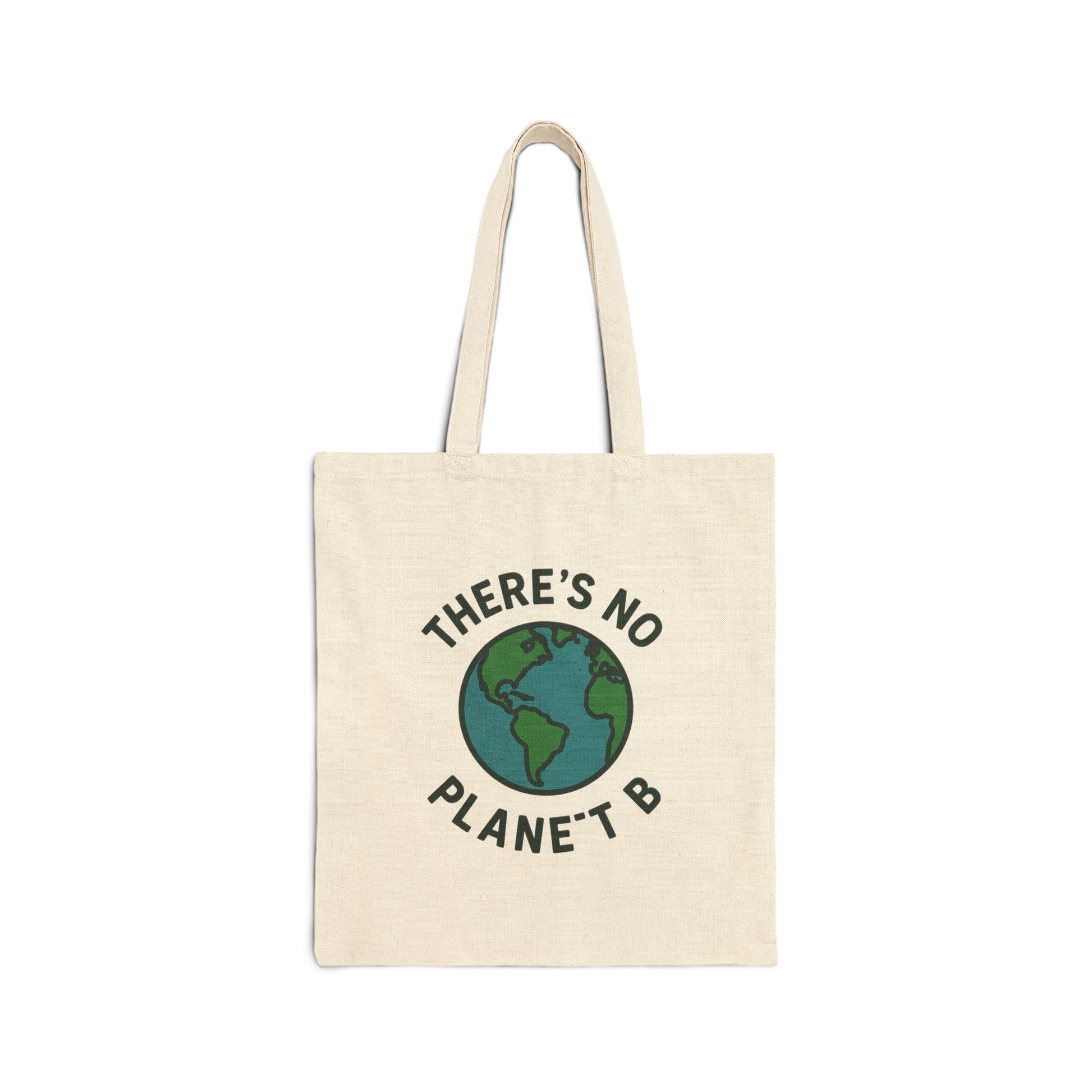 Eco-Friendly Cotton Tote Bag - "There's No Planet B" | Reusable Grocery Bag, Sustainable Shopping Tote, Gift for Earth Lovers - Toddcraft