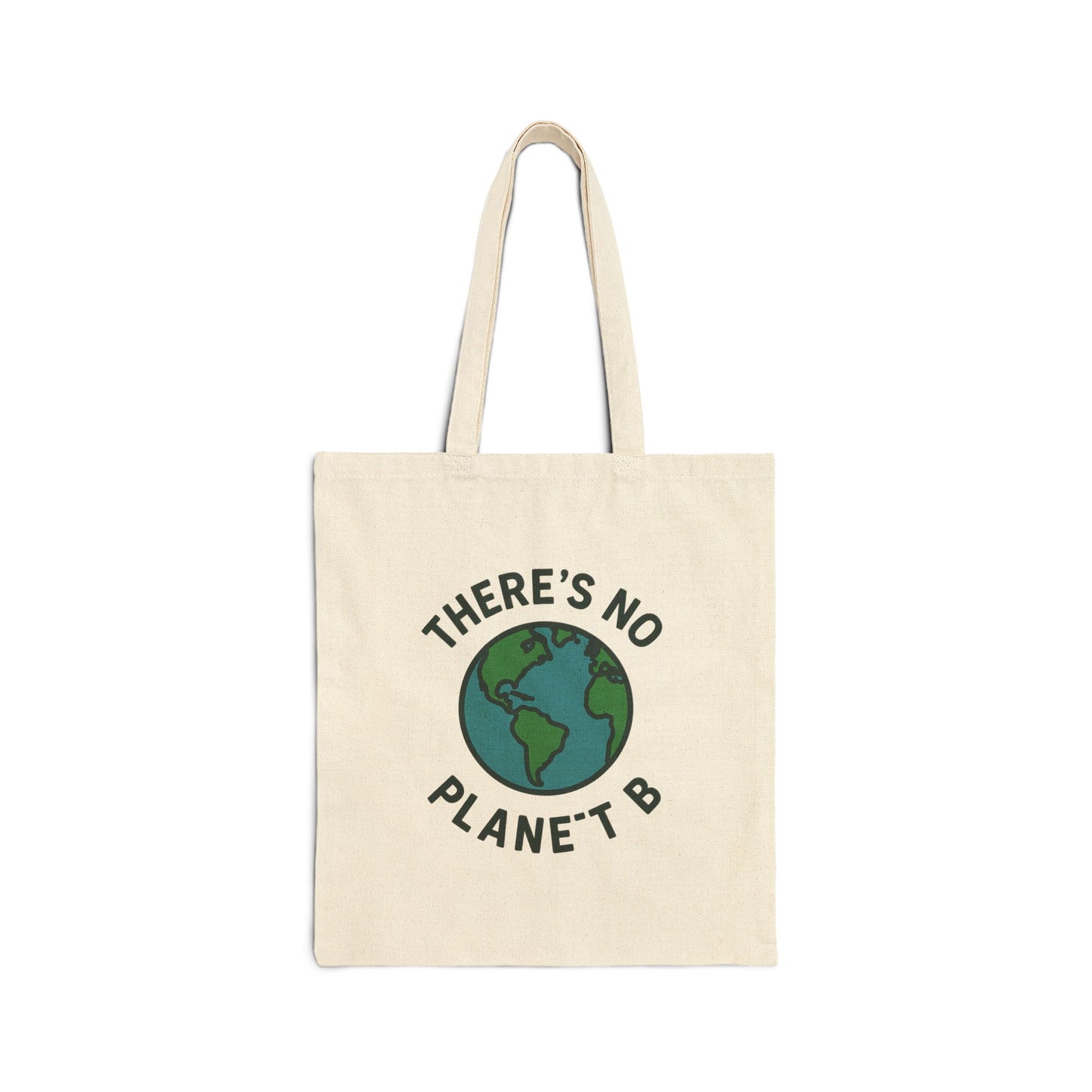 Eco-Friendly Cotton Tote Bag - "There's No Planet B" | Reusable Grocery Bag, Sustainable Shopping Tote, Gift for Earth Lovers - Toddcraft