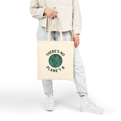 Eco-Friendly Cotton Tote Bag - "There's No Planet B" | Reusable Grocery Bag, Sustainable Shopping Tote, Gift for Earth Lovers - Toddcraft
