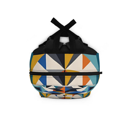 Geometric Pattern Backpack for Trendy Students, Stylish School Bag, Unique Fashion Accessory, Great for Travel, Gift for Art Lovers - Toddcraft