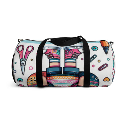Cute Cartoon Duffel Bag, Gym Tote, Travel Luggage, Sports Bag, Weekender Bag, Fun Design - Toddcraft