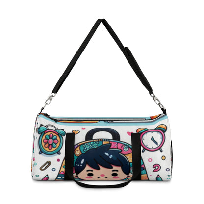 Cute Cartoon Duffel Bag, Gym Tote, Travel Luggage, Sports Bag, Weekender Bag, Fun Design - Toddcraft