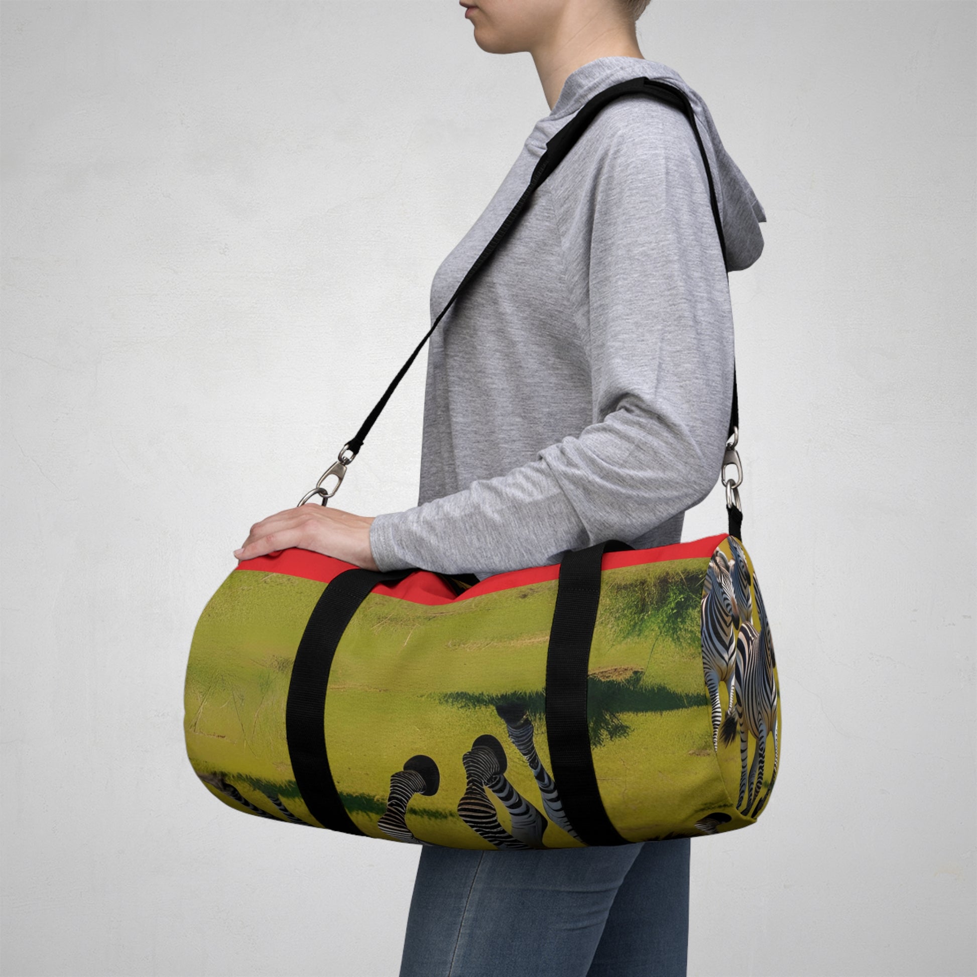 Zebra Print Duffel Bag | Travel Tote for Gym, Weekend Getaways, or Sports Events - Toddcraft