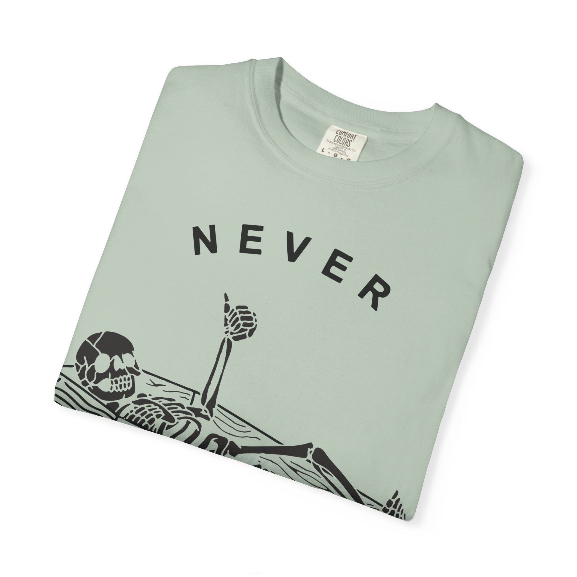 Halloween t-shirts never better skeleton giving a thumbs up in a casket - Toddcraft