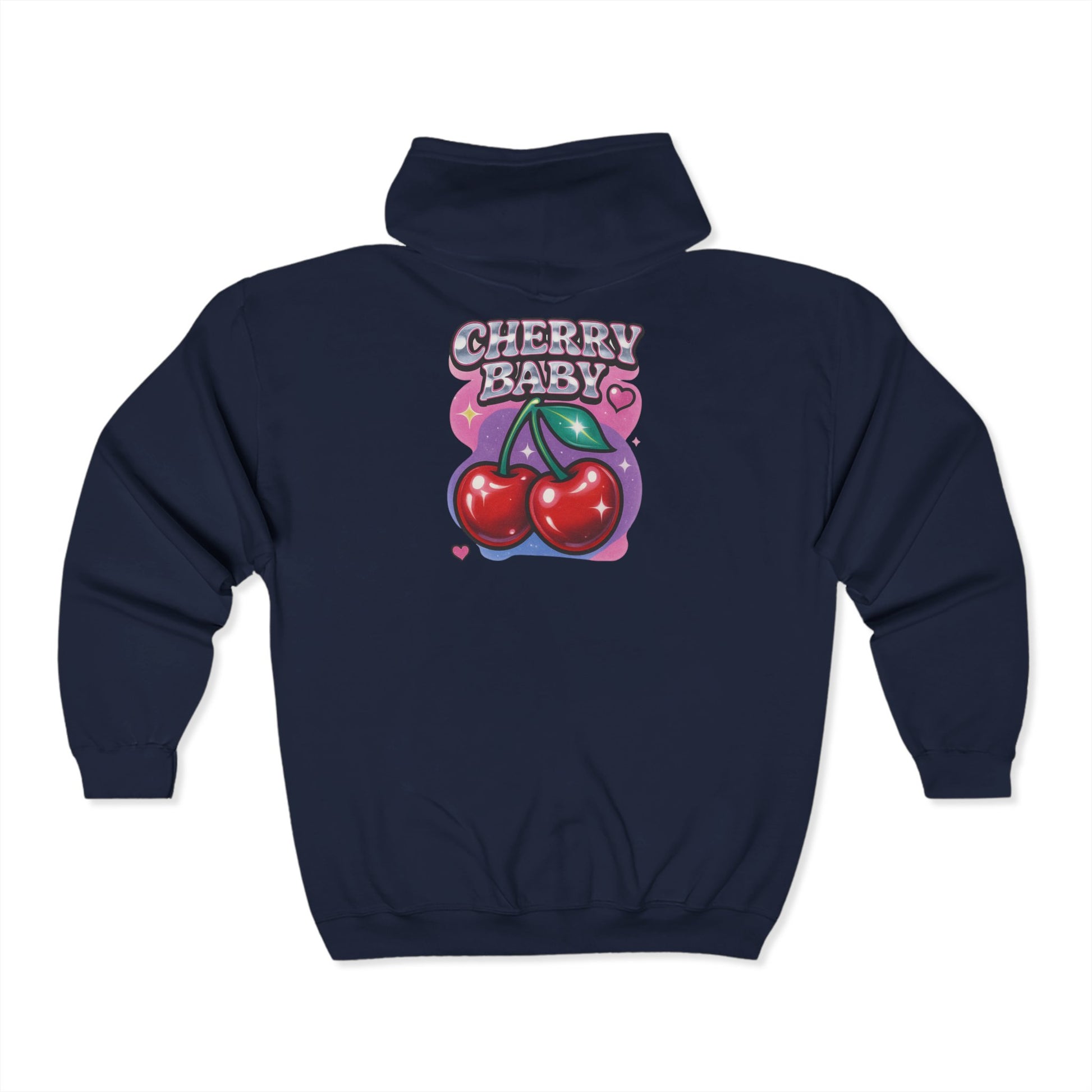 Cherry Baby Zip Hoodie, Cute Hooded Sweatshirt, Trendy Pullover, Pastel Cherry Design, Gift for Fruit Lovers, Sweet Fashion Layer - Toddcraft