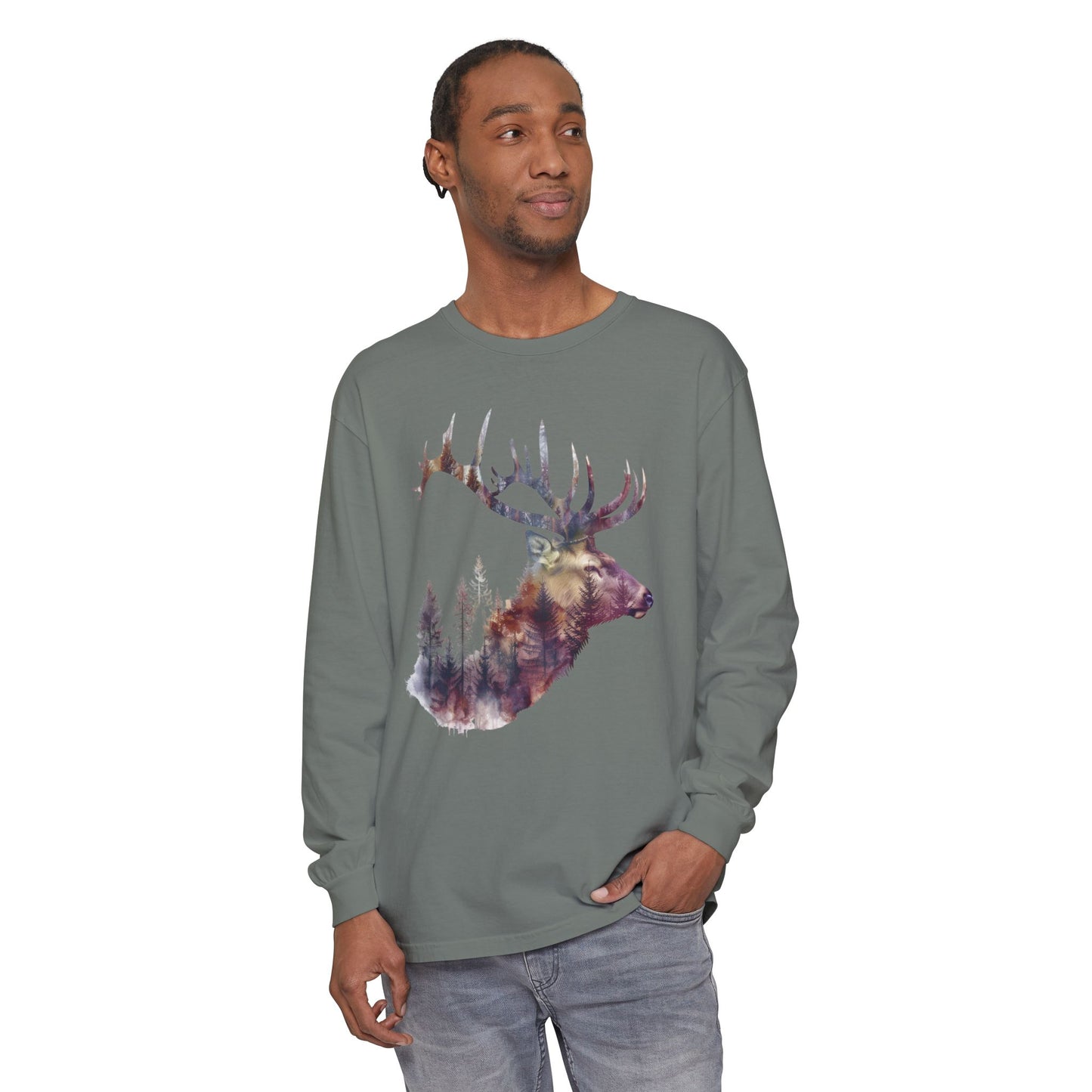 Unisex Garment-dyed Long Sleeve T-Shirt - Toddcraft